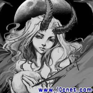 艺术殿堂玩家作品：月夜下冷艳的恶魔