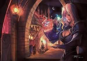 网友画作：达拉然的夜光-罗萨琳德大法师