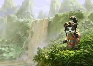 咬人画的魔兽世界壁纸-丽丽的假日