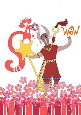 WOW绘画:熊猫脆皮法师的魔兽世界