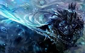 魔兽壁纸:水墨风格巫妖王