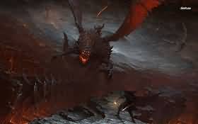 魔兽世界壁纸:《单挑死亡之翼》