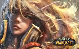 魔兽世界壁纸:《美女水墨圣骑士》