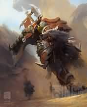 洞窟画作：Lok Tar！狼骑兵冲锋