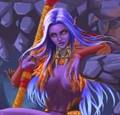 魔兽绘画:女王范的巨魔萨满