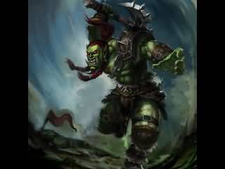 洞窟画作：愤怒的兽人