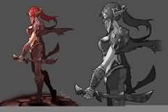 魔兽绘画：《血精灵盗贼》