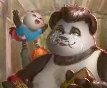 熊猫人父子绘画：《这是幸福和喜悦的泪花》