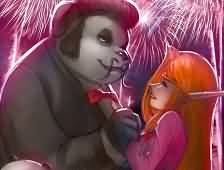 熊猫人父子漫画：熊爸与血精灵蒂娜正式订婚