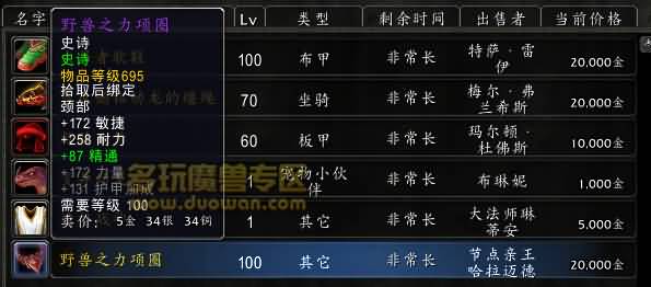 WOD测试服新黑市继续卖最高级装备！血雨腥风将继续