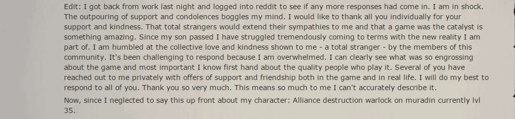 魔兽玩家军队阵亡,父亲延续爱子艾泽拉斯之旅