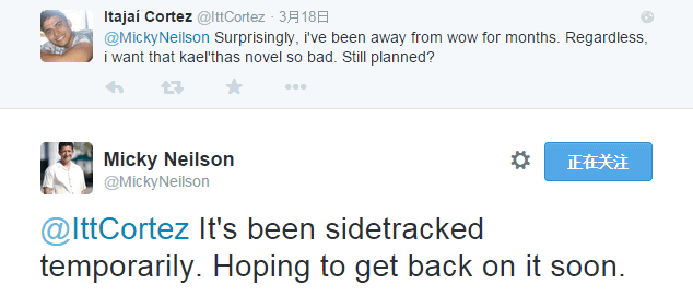 推特:凯尔萨斯拟添短篇,古尔丹增加故事