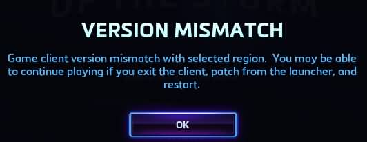 美服PTR尚不能登陆