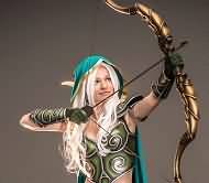 外服玩家精灵猎人COSPLAY图