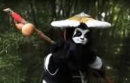 玩家竹林COS熊猫人武僧：小眼神看着也是醉醉哒