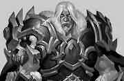 魔兽黑白风素描：死亡骑士设定练习