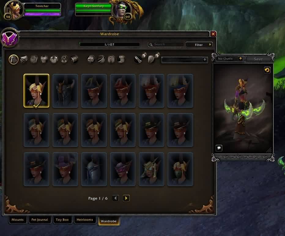 军团再临[Legion Beta]7.0幻化衣柜UI,其它UI变动