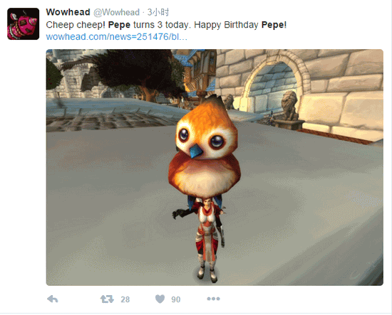 魔兽设计师分享创作佩佩经历,萌鸟佩佩生日快乐