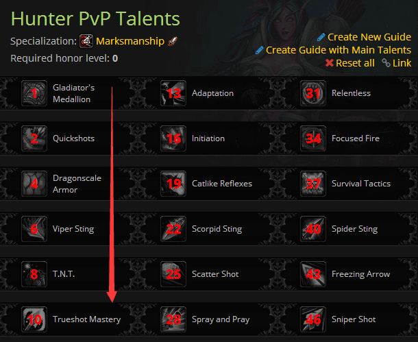 7.0PvP系统简介,新的荣誉天赋树