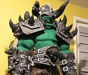 魔兽玩家自制等比兽人Cosplay！兽人扮装套