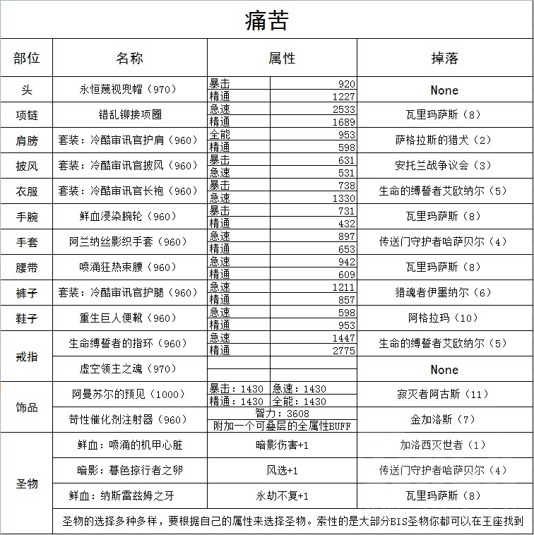 图示燃烧王座毁灭痛苦术士毛装指南
